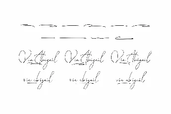 Via Abigail Demo font