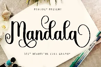 Mandala Calligraphy Typeface font