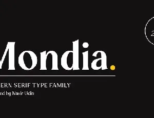 Mondia Serif font