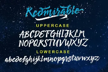 Redmirable Script font