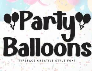 Party Balloons Display font