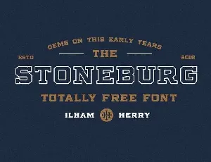 Stoneburg Typeface Free font