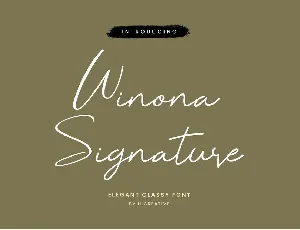 Winona Signature font