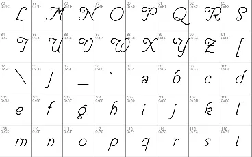 Cursive font