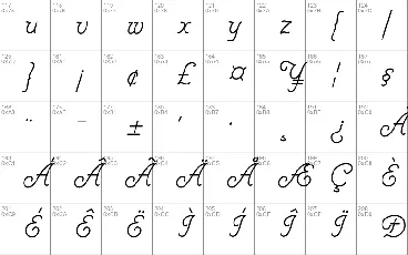 Cursive font