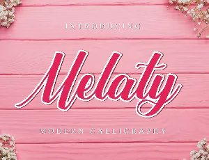 Melaty font