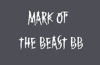 Mark of the Beast BB font