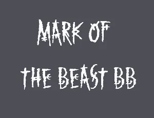 Mark of the Beast BB font