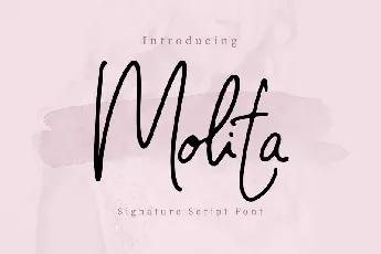 Molita Signature font