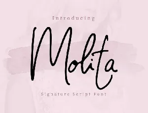 Molita Signature font