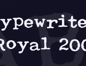 Typewriter Royal 200 font