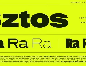 Sztos Family font