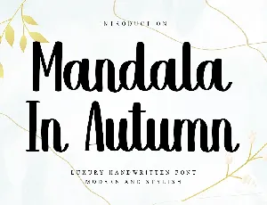 Mandala In Autumn font