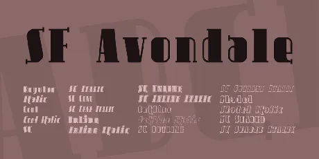 SF Avondale font