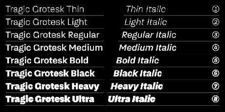 Tragic Grotesk Family font