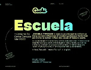 Escuela font