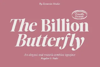 The Billion Butterfly font