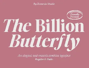 The Billion Butterfly font