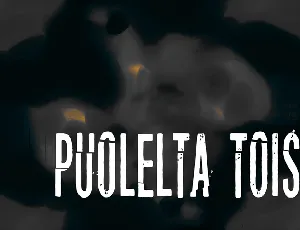 Puolelta toiselle font