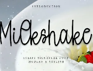 Milkshake font