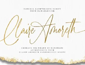 Claire Amoreth font