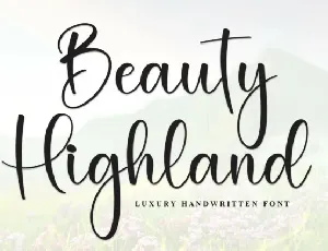 Beauty Highland Script font