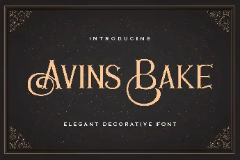 Avins Bake font