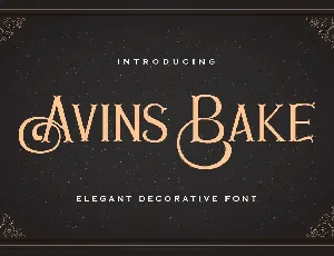 Avins Bake font