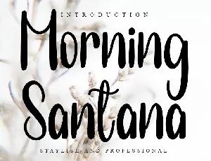 Morning Santana font