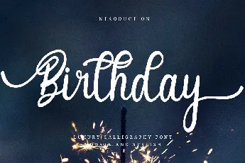 Birthday Calligraphy Typeface font