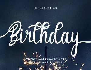 Birthday Calligraphy Typeface font