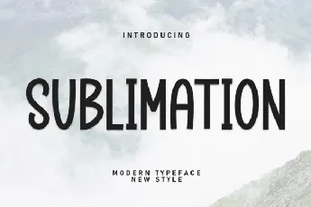 Sublimation Display font