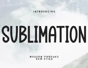 Sublimation Display font
