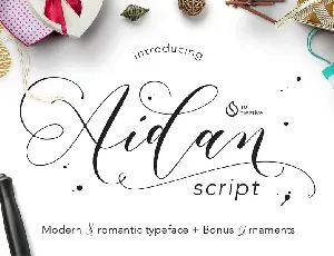 Aidan Romantic Free font