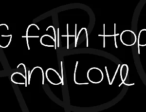 KG Faith Hope and Love font