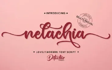 Nelachia Calligraphy font