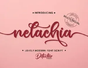 Nelachia Calligraphy font