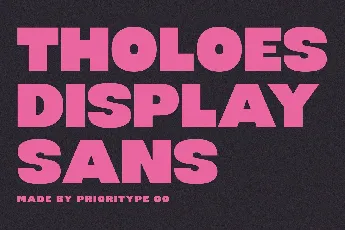 Tholoes Display Sans font