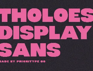 Tholoes Display Sans font