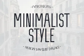 Minimalist Style font