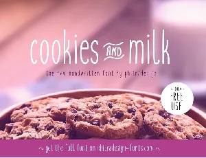 Cookies and milk Free font