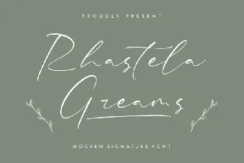 Rhastela Greams font