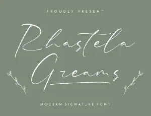 Rhastela Greams font