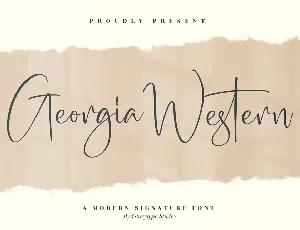 Georgia Western Script font