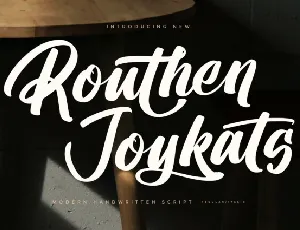 Routhen Joykats font