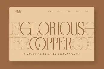 Glorious Copper DEMO font