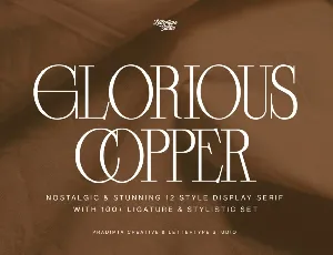 Glorious Copper DEMO font