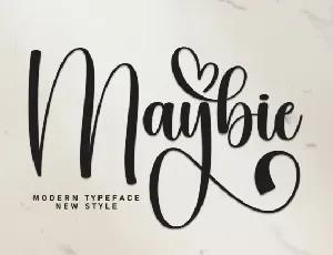 Maybie Script font