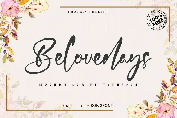 Belovedays font