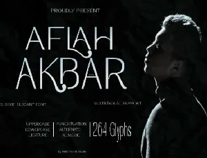 Aflah Akbar Typeface font